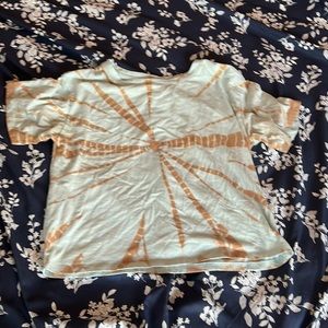 Blue and brown tie-dye tshirt for girls 10-12